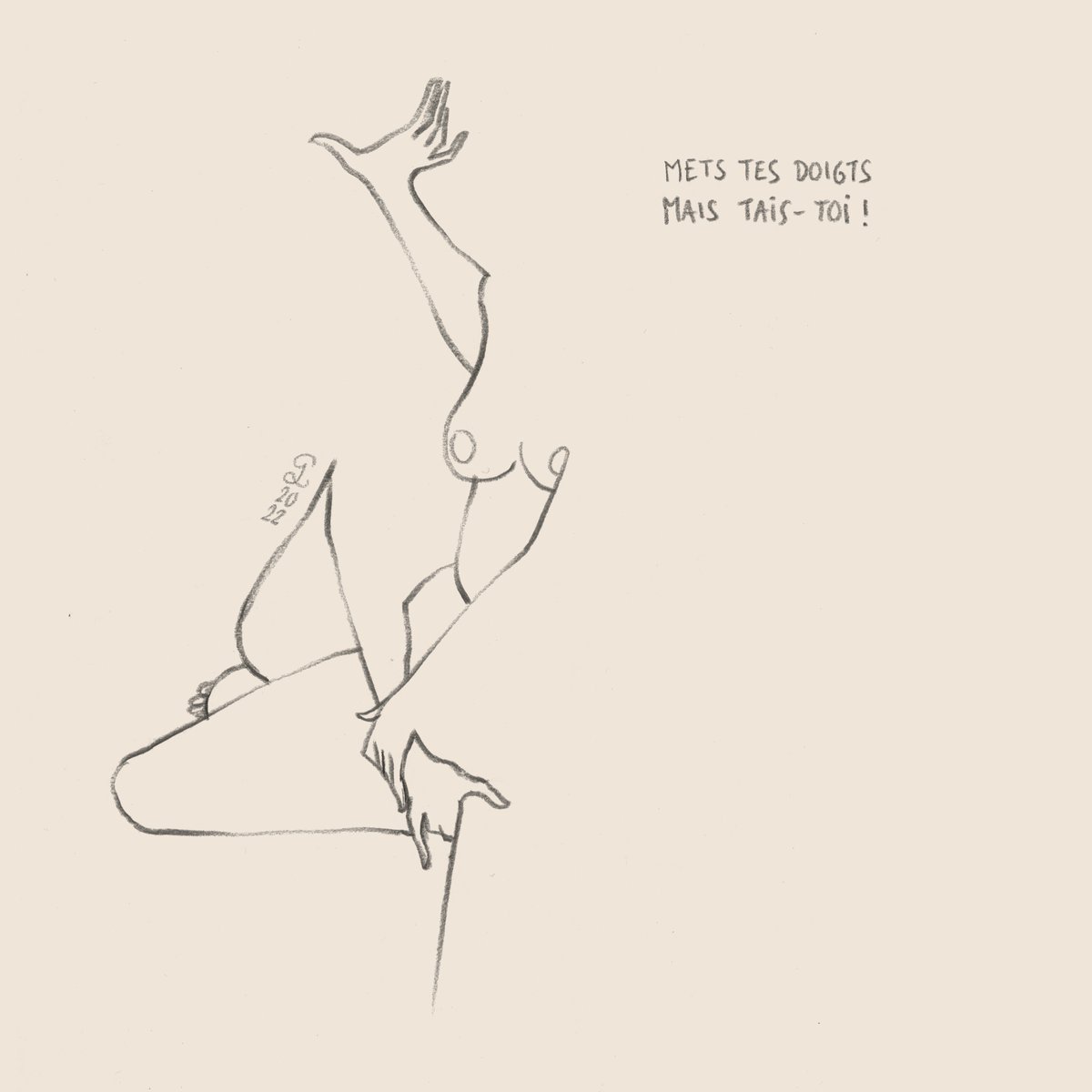 "put your fingers but be quiet" #drawing #eroticdrawing #petitesluxures