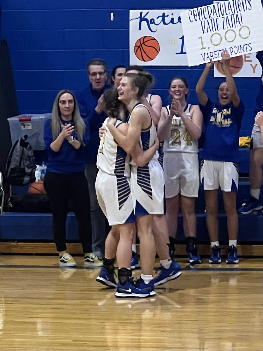 Great night with an even better team! So happy to share such a memorable game with the best coach! Thankful for my teammates and coaches who helped me accomplish this goal ❤️‍🔥💙💛