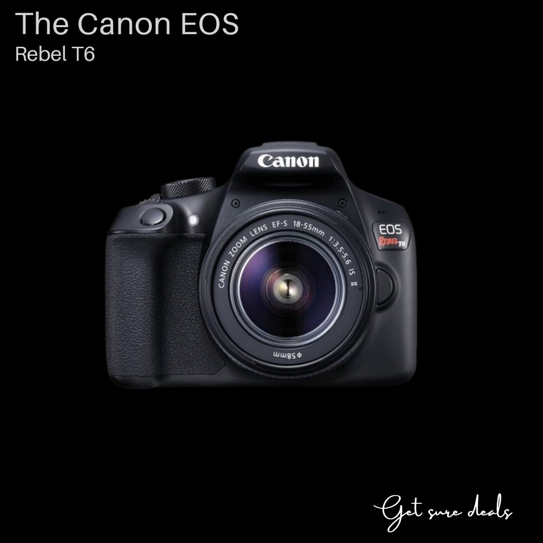 Getsuredeals's tweet photo. The Canon EOS Rebel T6 also known as EOS 1300D is one such device from Canon which has been designed specifically keeping beginners.

follow @getsuredeals for Informative  amazing &amp; content in your feed✨

#dslr #gadgets #techgadgets #tech #ideas #camera #canon #getsuredeals https://t.co/RTWJe96COM