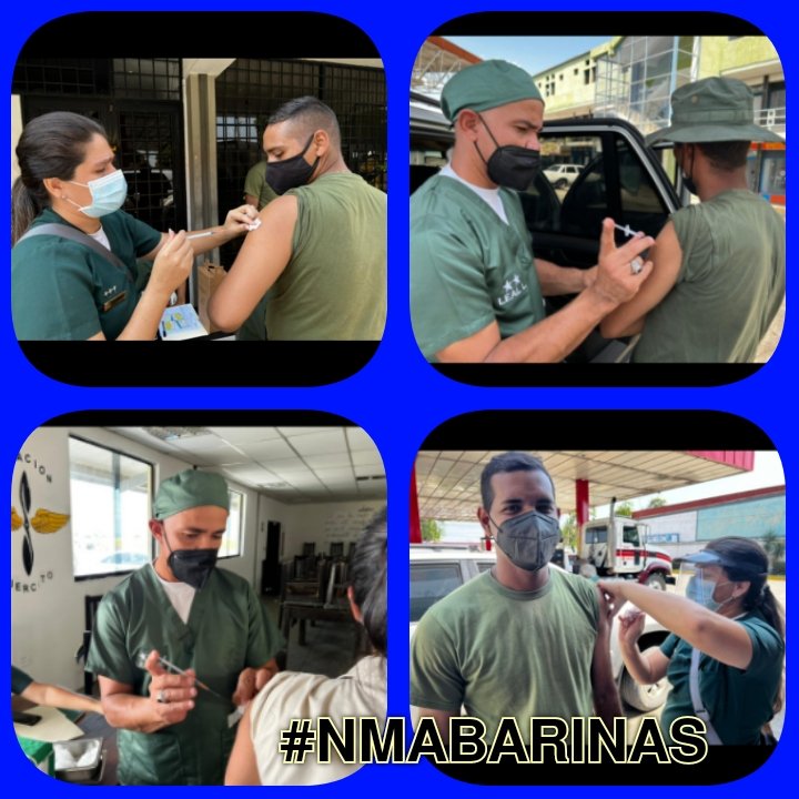 NMABarinas's tweet photo. #28Ener #NMABarinas presente inmunizando al personal Militar acantonado en el Edo Barinas. #VacunaCOVID19 #VacunarseNoCuesta 
#DigesaludFANBCuidaTuSalud https://t.co/zN3HijRFoU