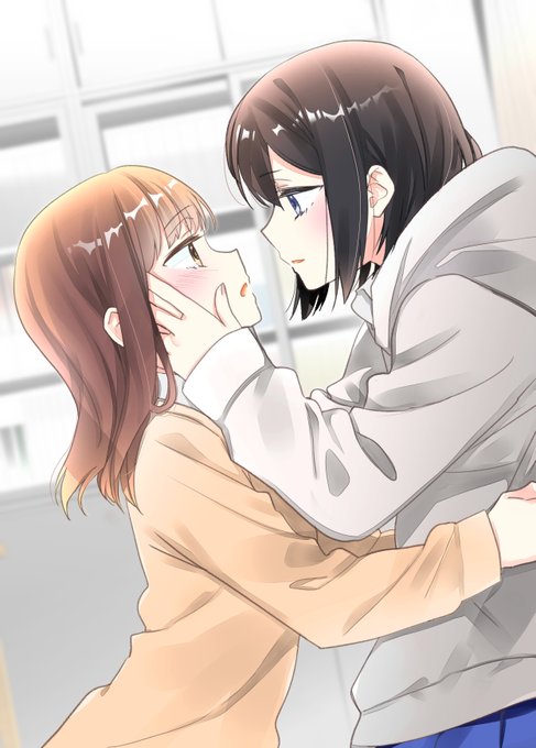 #女の子二人のイラストを貼る見た人もやる 

学生百合いいよね 