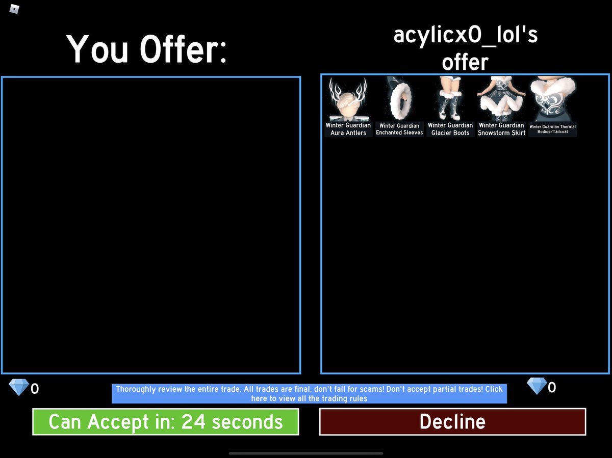 seethewolfinme's tweet photo. @Acylicx0_lol and @cloudyyamilee are trusted just one the winter  Guardian set from then tysm again!!!<333 https://t.co/mMvq8O9TXq
