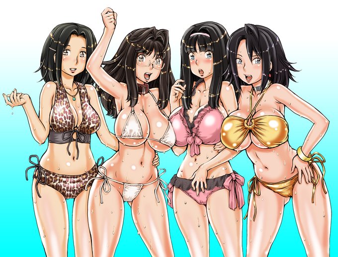 #女の子四人のイラストを貼る見た人もやる これはあんまりないか…… (;^_^A 