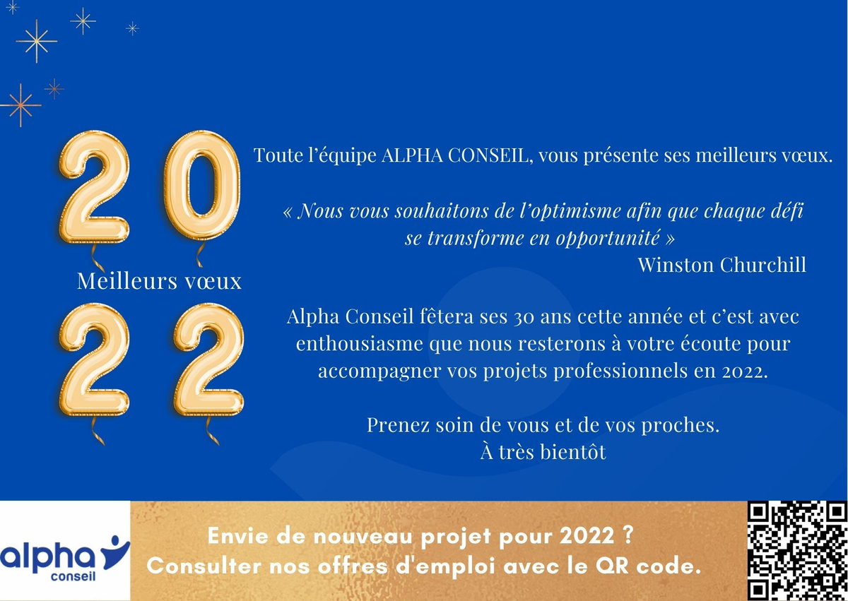 ALPHACONSEIL's tweet photo. Toute l’équipe ALPHA CONSEIL, vous présente ses meilleurs vœux. https://t.co/de36sC20VM