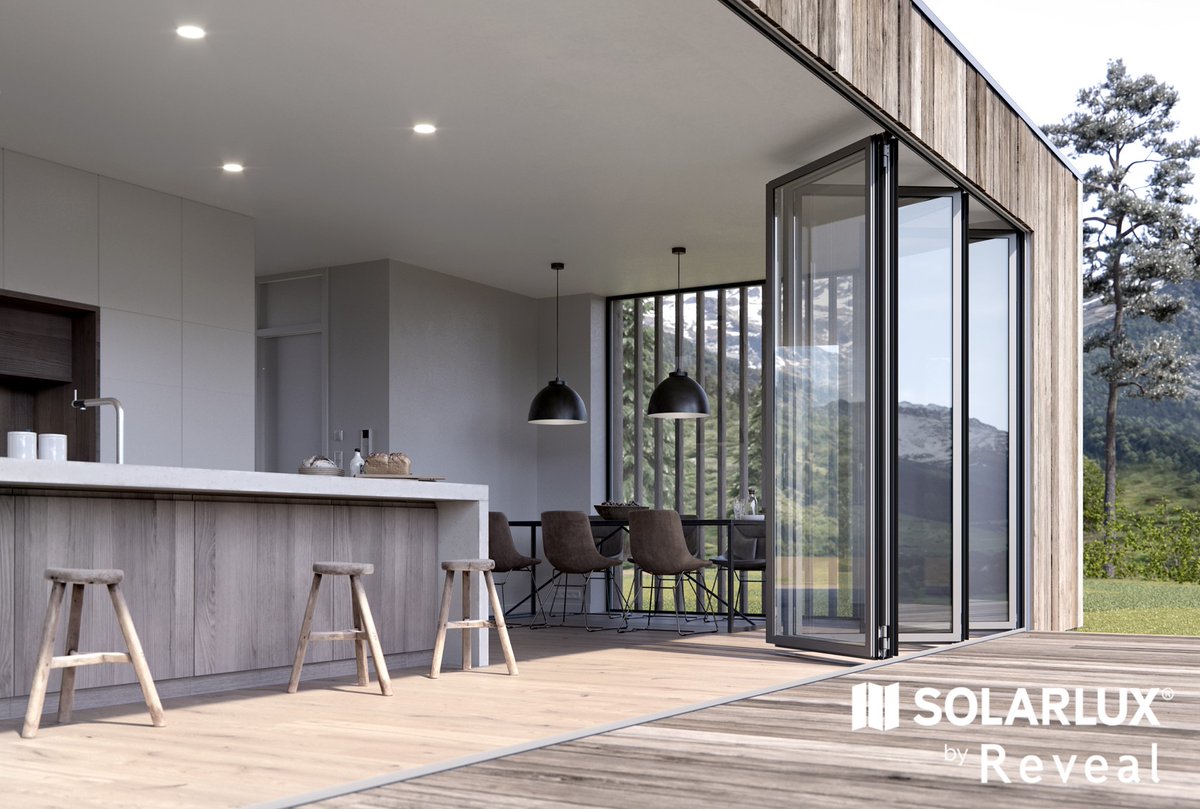 RevealDoors's tweet photo. The Highline bi-fold door opens up your living space with glass panels that can reach as high as 3.5m and ultra-thin sightlines of 99mm.

This superlative bi-folding door also meets Passivhaus standards - its U-values are just 0.8 W/m²K. 

#bifolddoors #bifolds #yorkshire #leeds https://t.co/Vf0rqAM8gw