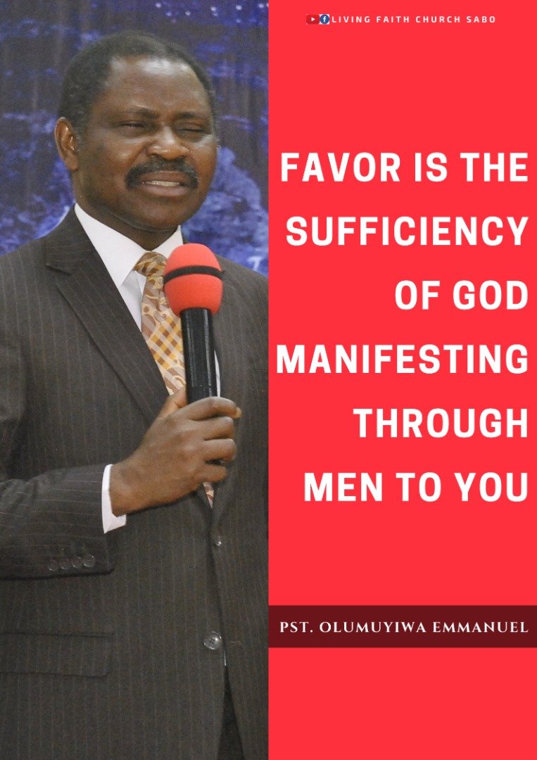 Pst_OEmmanuel's tweet photo. Favour is the Sufficiency of God manifesting through men to you.
#DominionWisdom https://t.co/bgxACY8Yog