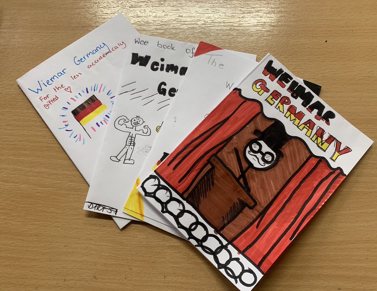 MunnochMrs's tweet photo. Some fabulous students creating revision guides on the Weimar Republic. Suitable for all apparently. #Proudteacher https://t.co/cTBnkh6oOk