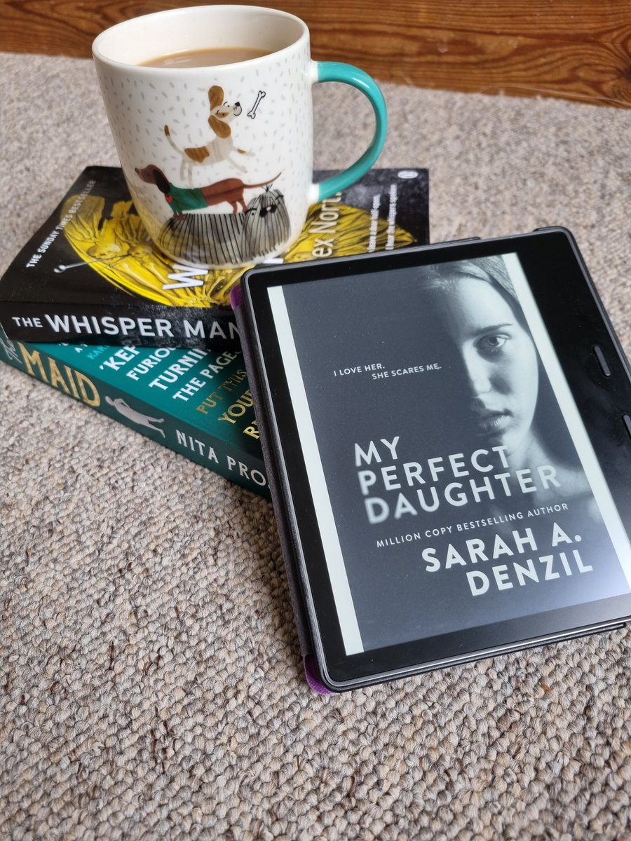 My current reads for the weekend.
📖 The Whisper Man by Alex North 
📖 The Maid by @NitaProse - part of the @RandomTTours book tour
📖 My Perfect Daughter by @sarahdenzil - part of the @instabooktours book tour

Have you read any of these? 
#coffeeandcurrentlyreading #booktwt