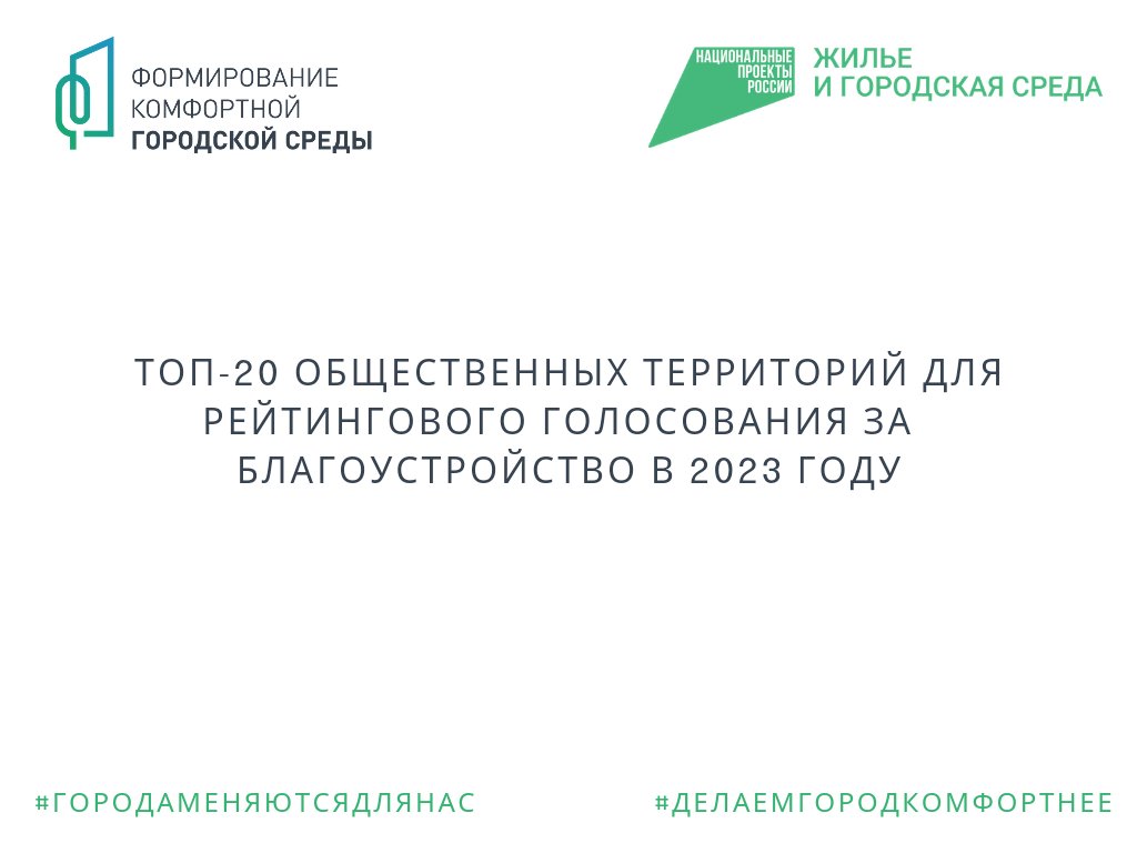 ✅ТОП-20 общественных территорий для голосования за благоустройство в 2023 году - samadm.ru/media/news/352…
 
📝 На обсуждение было вынесено 87 пространств. От жителей поступило более 67 тысячи заявок.