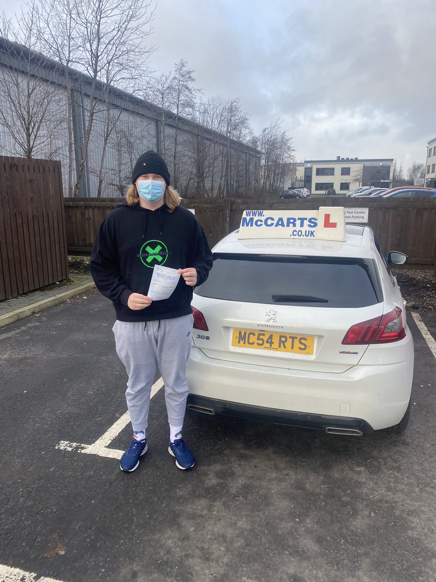Well done Adam on passing your Driving test 1st time .
Adam was smart he passed with McCart’s school of motoring.