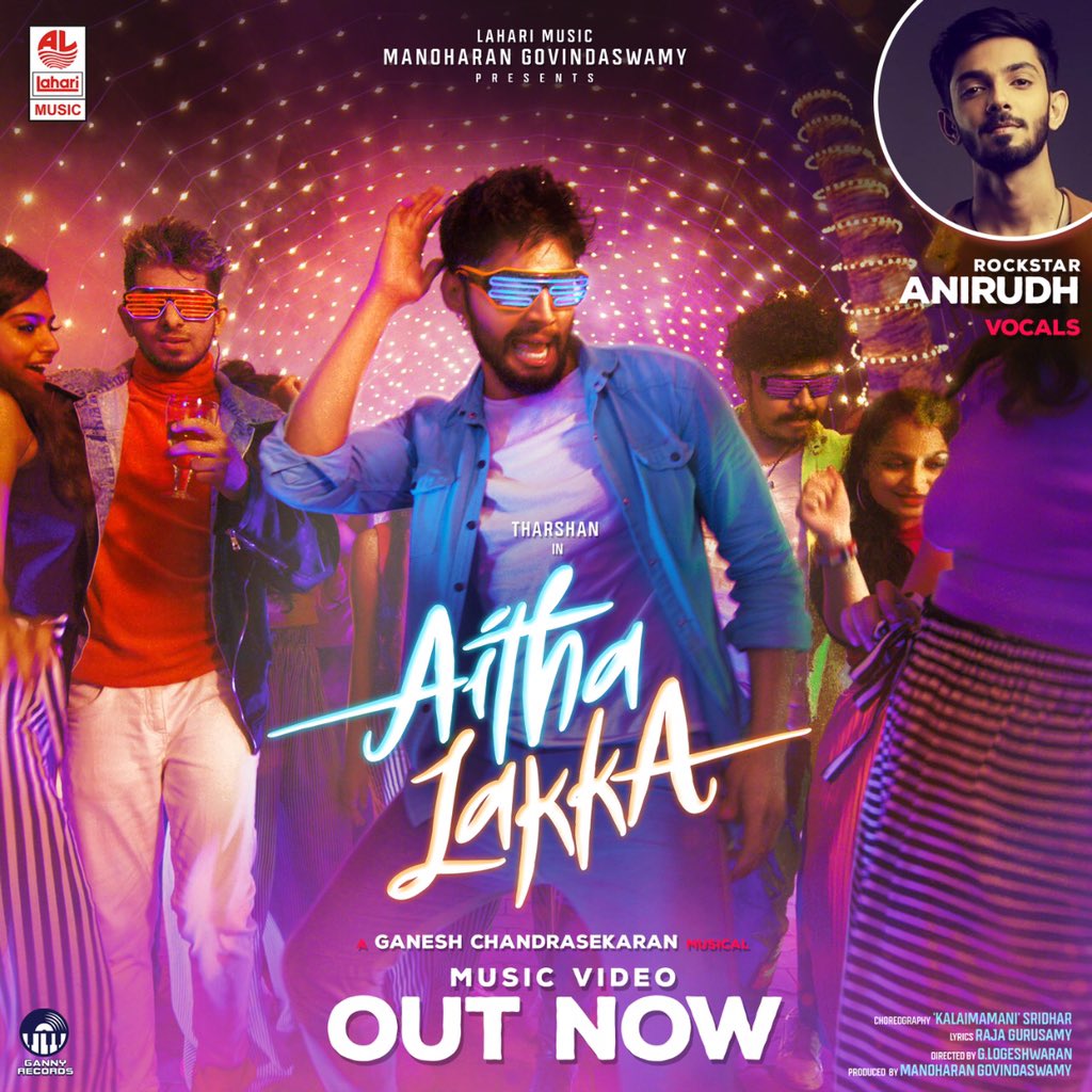 Lahari Music (@laharimusic) on Twitter photo Here Comes Da #AithaLakka
youtu.be/gXBnOoZ6aI0
Rockstar <a href="/anirudhofficial/">Anirudh Ravichander</a> on vocals 🎙️
A <a href="/gannyofficial/">Ganesh B'Tlz</a> musical
Ft. Dashing Star <a href="/TharshanShant/">Tharshan</a>
<a href="/LahariMusic/">Lahari Music</a>
<a href="/sridharmaster32/">ARSsridhardanceacademy</a>
<a href="/ShiekPro/">ꜱʜɪᴇᴋ</a> Here Comes Da #AithaLakka
youtu.be/gXBnOoZ6aI0
Rockstar <a href="/anirudhofficial/">Anirudh Ravichander</a> on vocals 🎙️
A <a href="/gannyofficial/">Ganesh B'Tlz</a> musical
Ft. Dashing Star <a href="/TharshanShant/">Tharshan</a>
<a href="/LahariMusic/">Lahari Music</a>
<a href="/sridharmaster32/">ARSsridhardanceacademy</a>
<a href="/ShiekPro/">ꜱʜɪᴇᴋ</a>