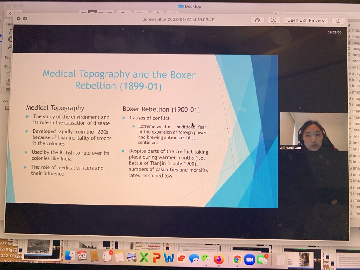 Not forgetting <a href="/lamhistory19/">Ivana Lam</a>, <a href="/portsmouthuni/">University of Portsmouth</a> #PhD, who took us on a fascinating journey through epidemic disease, warfare and medicine in #China. A topic I had not carefully considered until about 2 years ago?I! Congrats Ivana, it was great! 🦠⛵️🌏 
#TreatyPortPTUC #treatyports