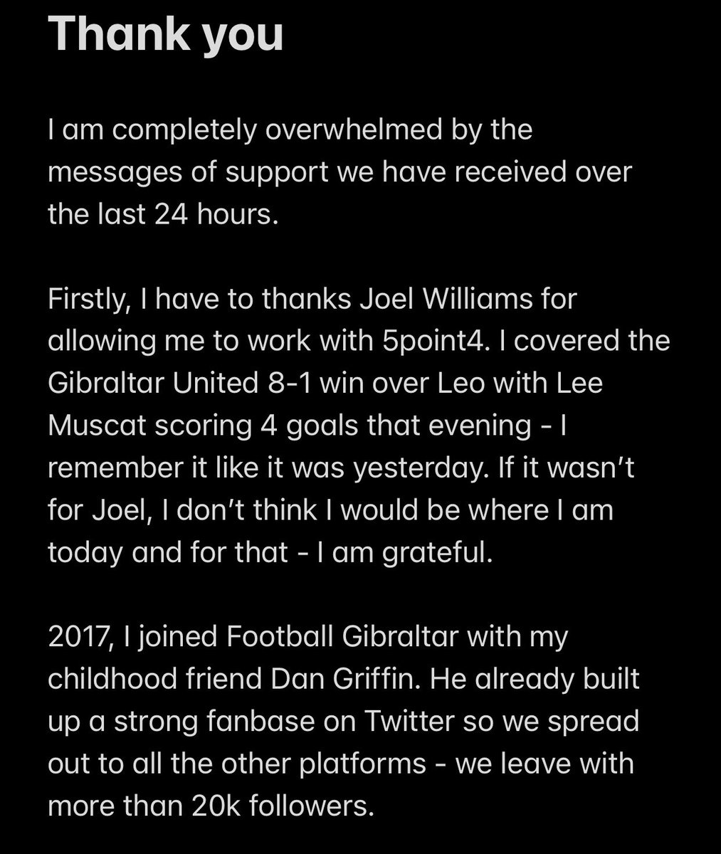 Adam7Roberts's tweet image. Thank you to everyone who has supported @FootballGib over the years - what an amazing journey we have had. 

It’s been the best 7 years of my life. 

Hopefully see you all soon 🇬🇮⚽️