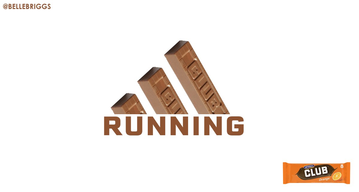 bellebriggs's tweet photo. The real reason we run. #FavouriteBiscuits 
@OneMinuteBriefs @McVities  @adidasUK #spoof #ad
 #mcvities #club #saltedcaramel #wellthisisnew https://t.co/o4vhjArnCi