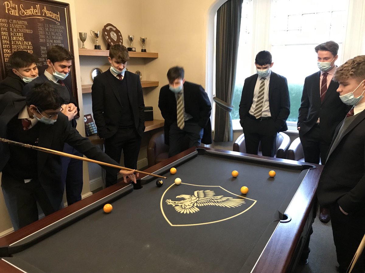 BromsWalters's tweet photo. The first round is over. Well done to all the boys. The quarter finals have been drawn. 3 teachers are still in it. #waltonians #poolchamps #blackandgold https://t.co/d3xZf3lVU3