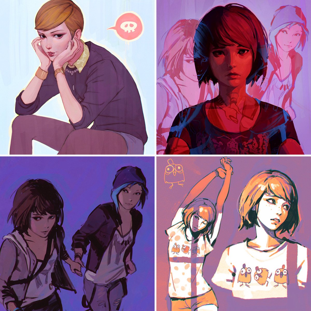 This incredible collage of original #LifeIsStrange artworks is by the immensely talented @kuvshinov_ilya! 😍