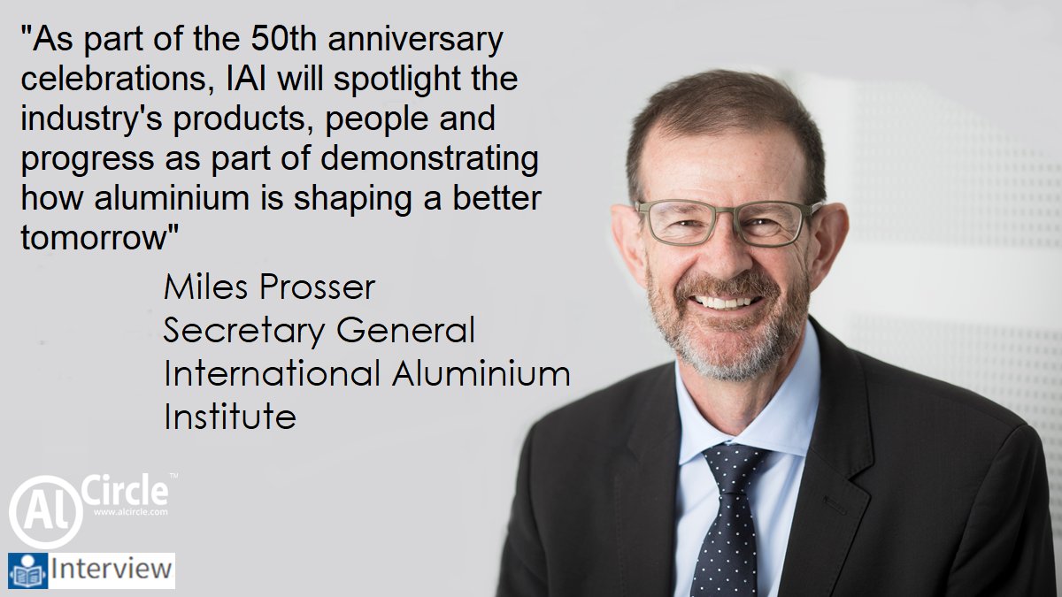 Alcircle's tweet image. #InterviewUpdate
“As part of the 50th anniversary celebrations, IAI will spotlight the industry&apos;s products, people and progress as part of demonstrating how aluminium is shaping a better tomorrow”

𝑹𝒆𝒂𝒅 𝒕𝒉𝒆 𝒊𝒏𝒕𝒆𝒓𝒗𝒊𝒆𝒘: lnkd.in/gGYeTgSH

@Int_Aluminium