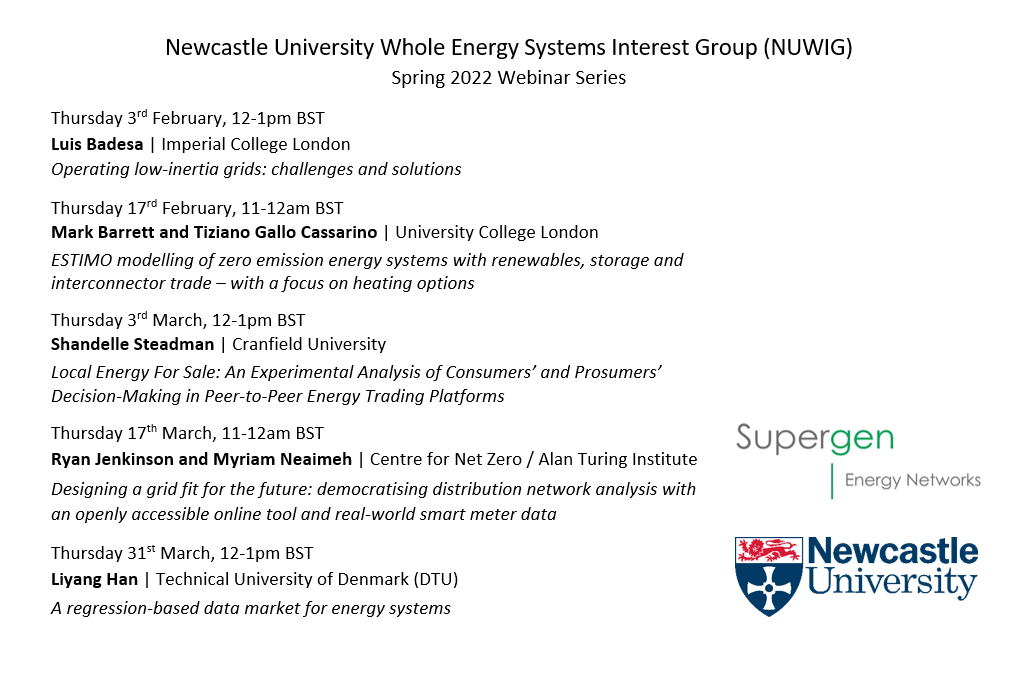 MattDeakin6's tweet photo. Starting next week we have a new series of whole energy systems webinars, starting with the ace @LuisBadesa on Thursday.

Signup: https://t.co/l1GC4R6swL

Organised with @Greenerism with support from @SENHub1. https://t.co/Ls0hMN339h