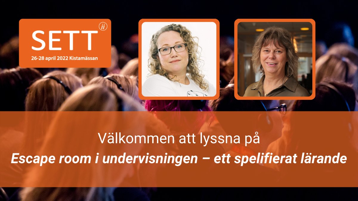 Escape room i undervisningen? Vad då? Ska vi låsa in eleverna i klassrummet? Hur kan escape room används som moment i undervisningen?
lnkd.in/e7SqaGFT

#SETT #escaperoom #undervisning