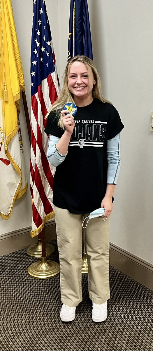 A leader that’s positive, 
Always shines, never contrary. 
The QUEEN 👑 for the day, 
Is a Senior named Mary! 

Mary Mastrian is the Senior of the Day! Congratulations AND Happy Birthday!🎉🎈🎊 #Classof2022