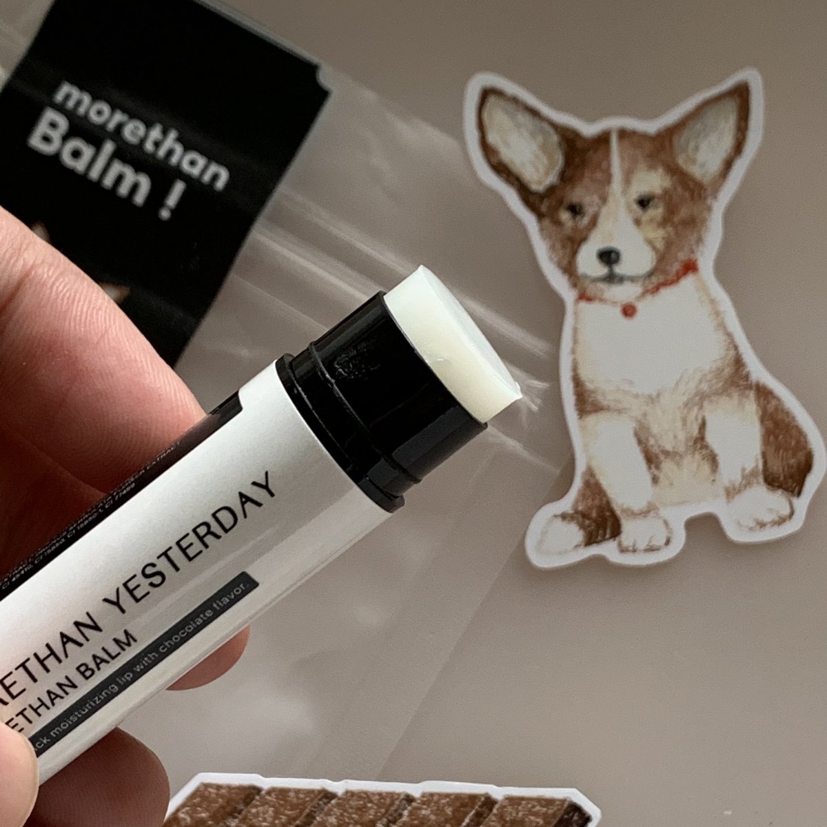 likeabigbaby99's tweet photo. 🍫🐶☁️ : เพื่อนส่งมาแฮปปี้เบิร์ดเดย์ น่ารักมากๆ เป็บบาล์มบำรุงไม่มีสี กลิ่นช๊อคกาแลต หอมมาก ทาแล้วอยากกินขนมเลย https://t.co/TpKFuZS628