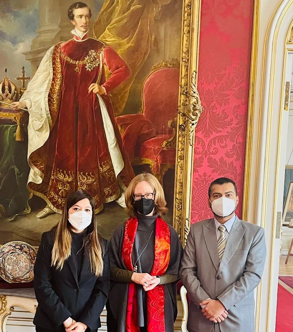 EoN_Vienna's tweet photo. Chargé d'Affaires, a.i. Dr. Illa Mainali paid a courtesy call to Ambassador Gerda Vogl, Diplomatic Advisor to Fed President of Austria. Amb Vogl recalled the visit of Rt Hon'ble Vice President of Nepal to Austria in 2019. Various aspects of bilateral relations were discussed. https://t.co/3GtYt53dco