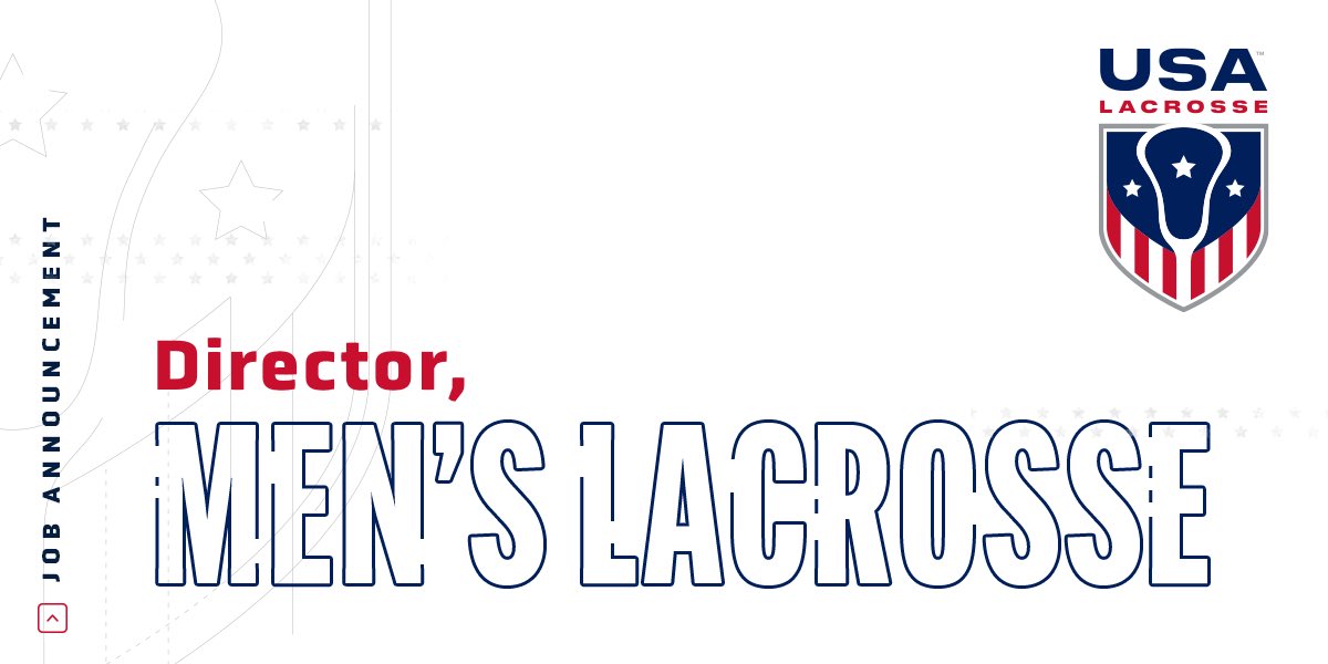 Help shape the future of men's lacrosse and fuel the sport's growth across the country.

We're hiring for a Director of Men's Lacrosse in charge of the administration, development and leadership of the men's game.

MORE: uslax.in/3rSZlDD