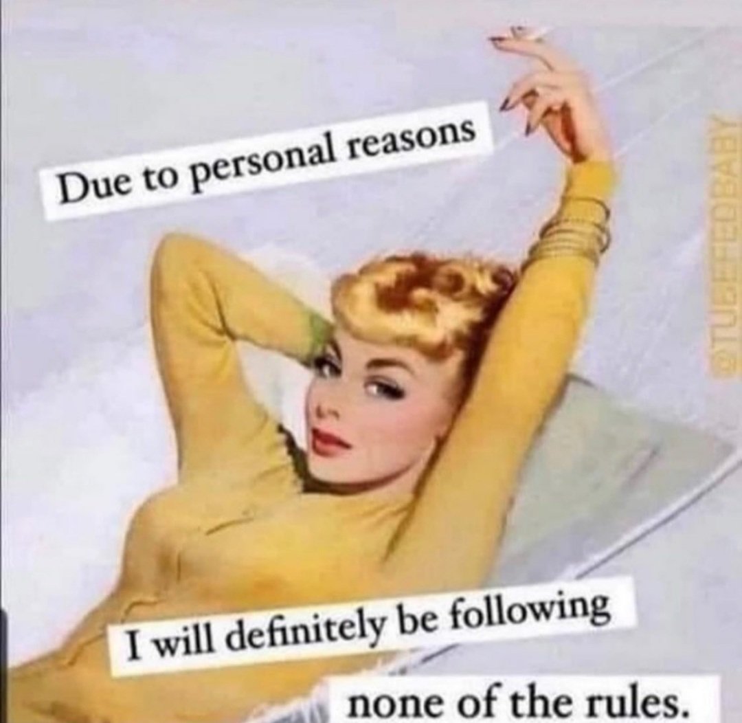 palmerdebra's tweet photo. #idontfollowrules #imakemyownrules https://t.co/BX40wgbaUd