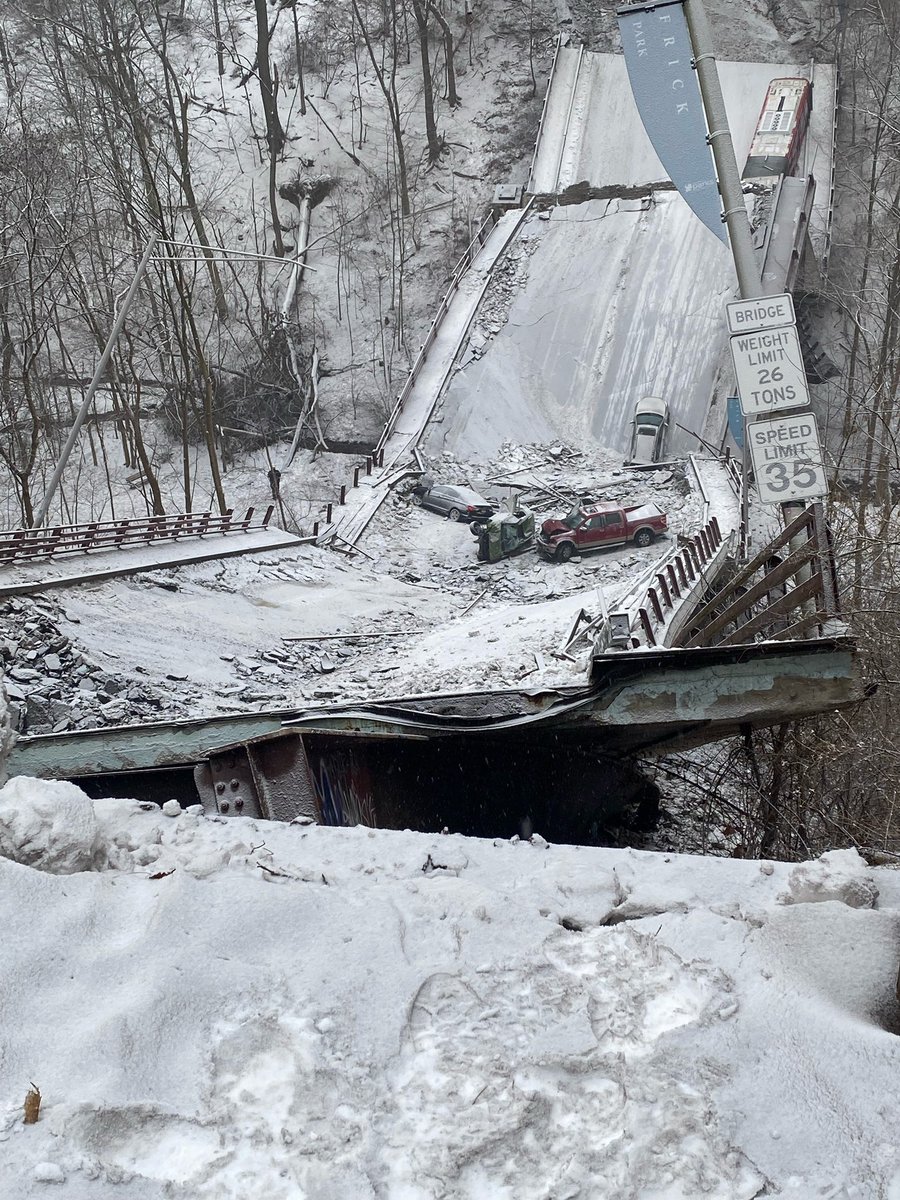 ACE_Innamorato's tweet photo. We are extremely fortunate there there were only non-life threatening injuries in this morning’s partial bridge collapse. Thank you to all of our first responders for their quick action. This is a major artery and we have a lot of work ahead of us. https://t.co/3YfKgGCKBf