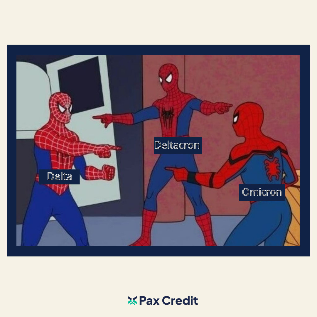 paxcredit's tweet photo. A new COVID variant🦠 entered our lives, and prolonged the promise of going back to normal.
Really – is there a “normal” to go back to? we don't know

But the new normal for international payments🌎 is about to arrive in February!

#spiderman #omicron #deltacron #delta #marvel https://t.co/Q4DOIo5Z4L