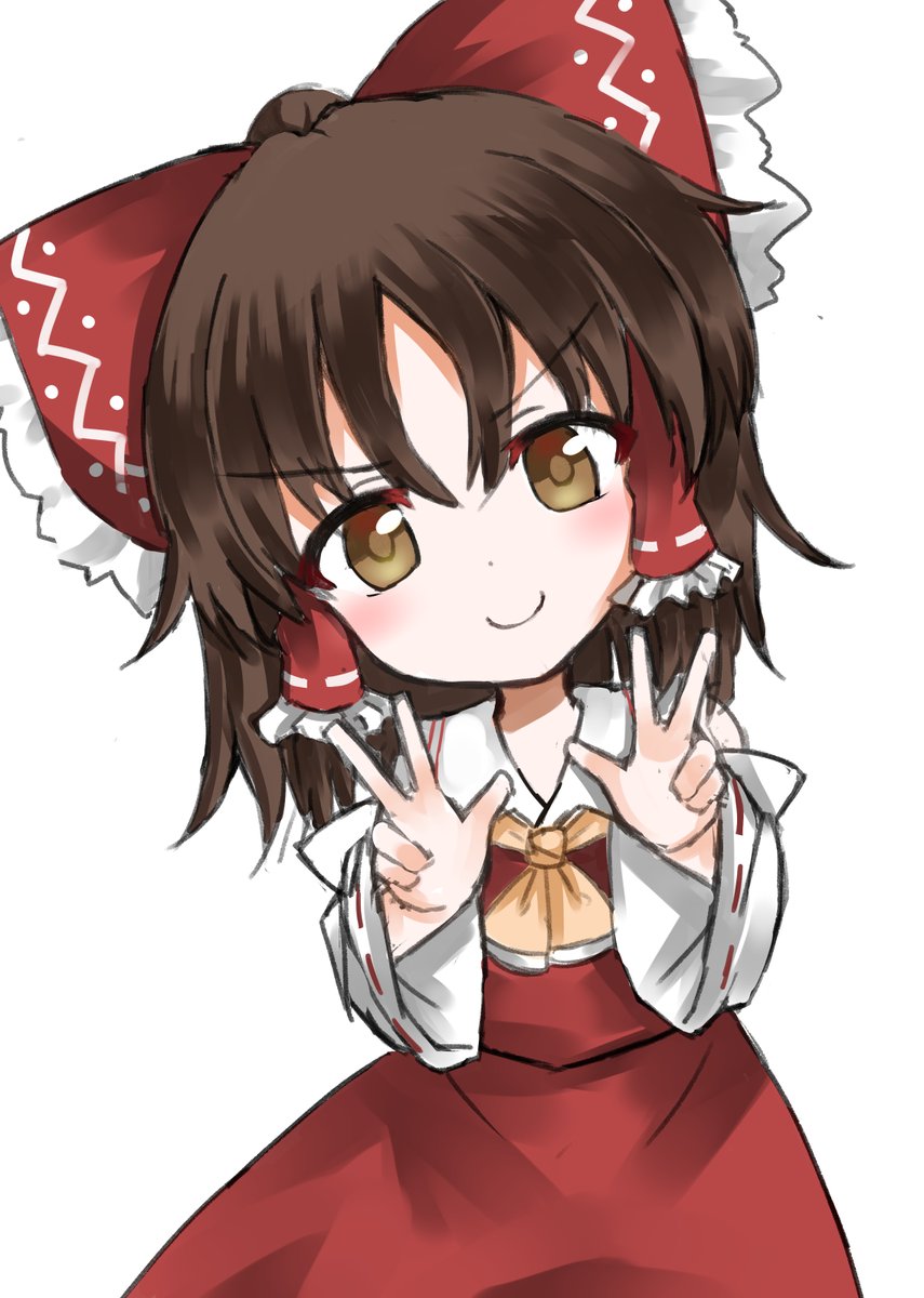 博麗霊夢 「ドヤピース霊夢さん 」|加陽きら(かびきら)🍣春例大祭「く03a」のイラスト