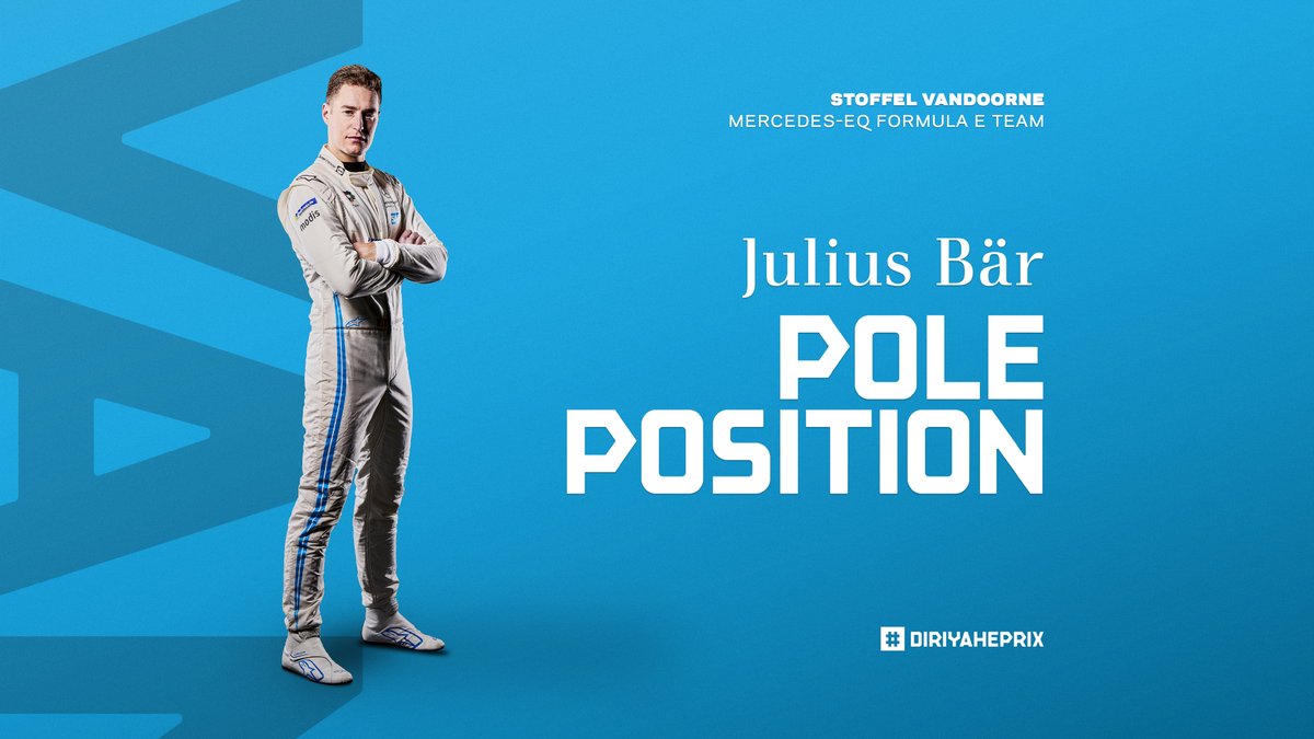FIAFormulaE's tweet photo. INCREDIBLE! @svandoorne WINS three intense duels to claim the @juliusbaer Pole Position for Round 1 👏⚡️

🇸🇦 2022 #DiriyahEPrix https://t.co/jLjkubWFEj