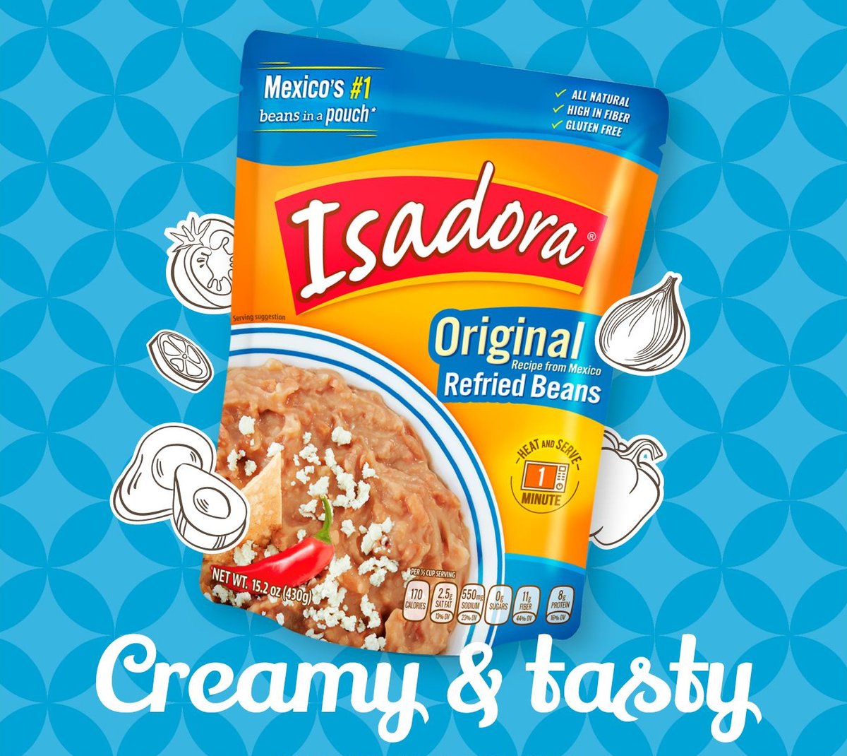 MexgrocerEU's tweet image. Ready in 1 minute, Isadora are the quickest and easiest way to eat Mexican! There's a reason why they're Mexico's number 1 beans in a pouch! 
mexgrocer-eu.com/brands/isadora 

#beans #pouch #refried #pinto #bayos