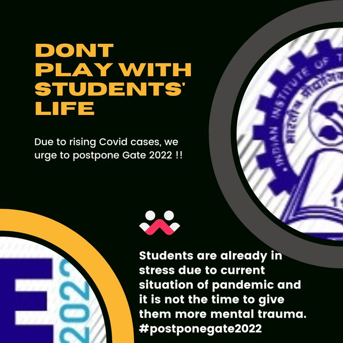 Tia970's tweet photo. #postponegate2022 don't play wid our life @IITKgp @iitdelhi @IITKanpur https://t.co/M9nAiQIahQ