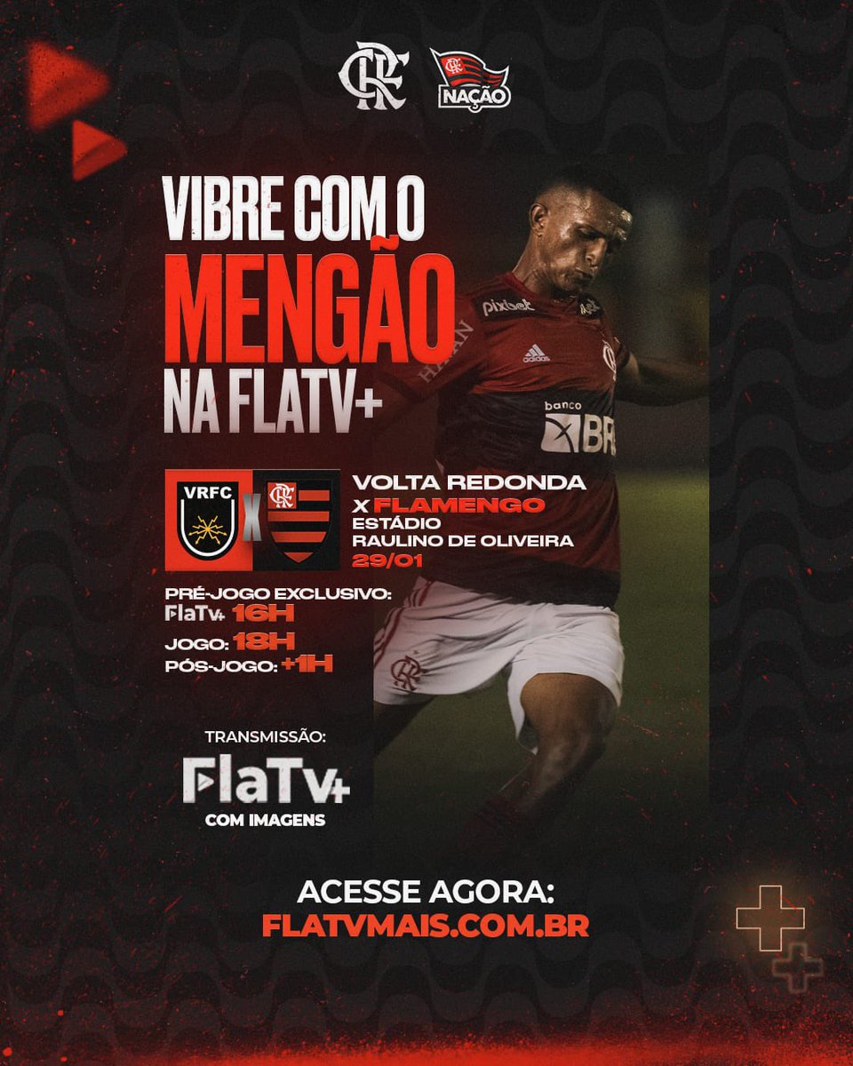 Flamengo on X: Amanhã tem Mengão! O Mais Querido enfrenta o Volta Redonda,  às 21h05, no Raulino de Oliveira, no jogo de ida da semifinal do @cariocao!  Acompanhe ao vivo e com