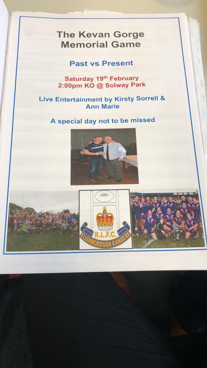 The Kevan Gorge Memorial Game 💙

Past vs Present

A day not be missed down at the club. 

Kick Off 2.00pm

Live Entertainment after the game 

All Welcome 🏉

If you are a past player of our fantastic club and would like to take part, please get in touch 👍🏻

🔵🔴⚪️
🏉🏉🏉