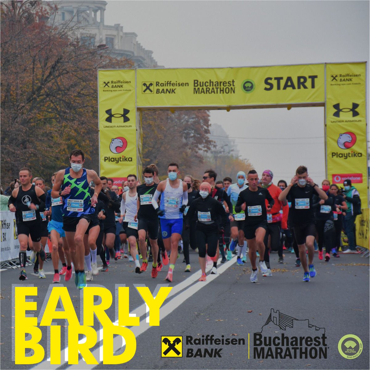 RunInBucharest's tweet photo. With a new year, comes another opportunity to smash your #running goals 💪
Registrations for the Raiffeisen Bank #Bucharest #MARATHON are open, don't miss out the last days of early bird.
https://t.co/S09LexfSei
#RunInBucharest #BucharestMarathon #DareFurther https://t.co/w5r21Ip1qB