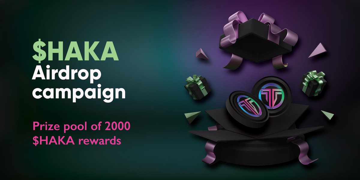 To appreciate the constant support of our community, we're running an #Airdrop campaign! 🎉

To participate:
1️⃣Follow <a href="/tribeonedefi/">$HAKA TribeOne</a>
2⃣ Tag 2 friends &amp; drop your #BEP20 address with $HAKA👇

And stand a chance to win from a prize pool of 2000 $HAKA rewards🤩

#NFTs #Giveaway