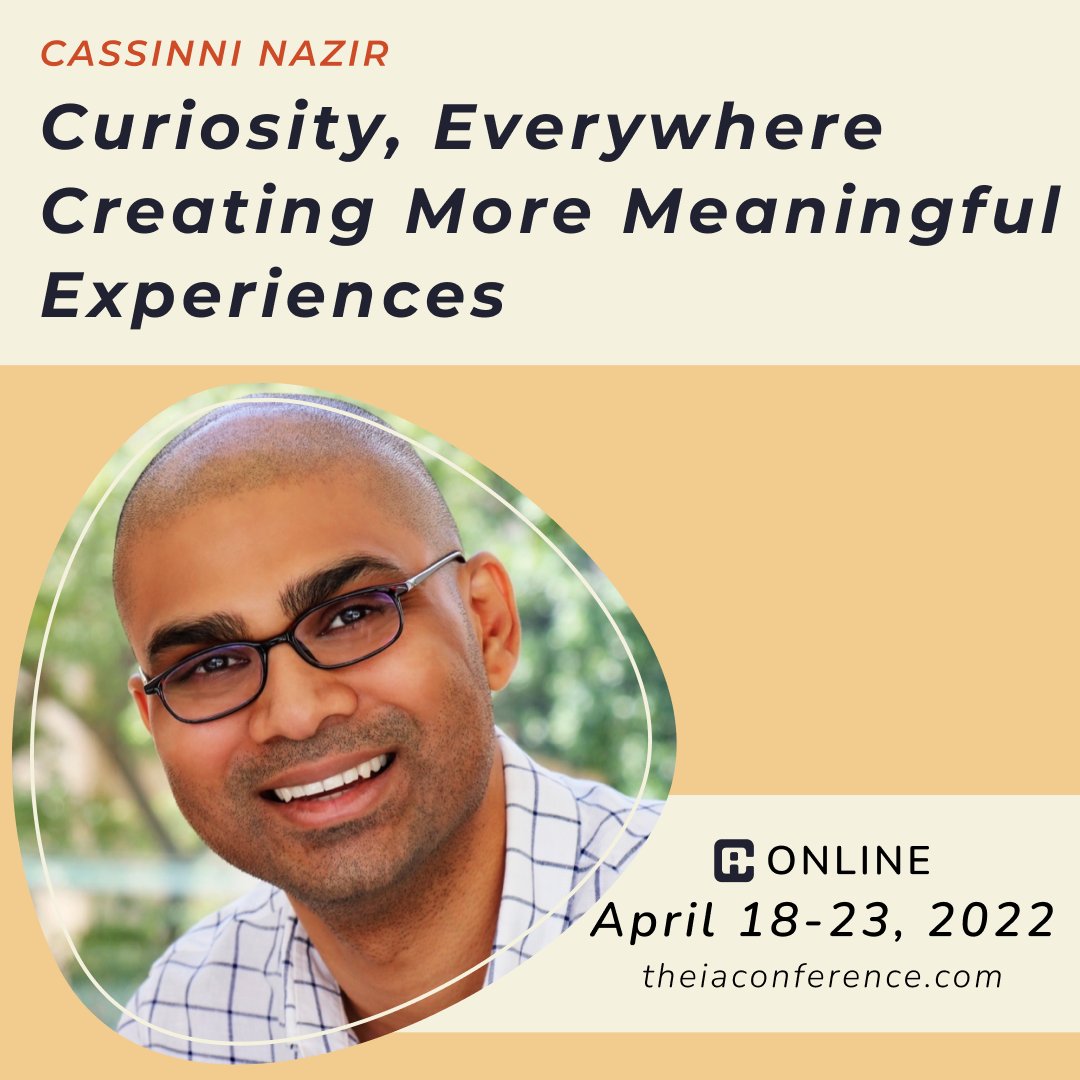 Before products or services can inform, entertain, satisfy or delight, they must first engage. Learn how to leverage curiosity with <a href="/cassininazir/">Cassini Nazir</a> #IAC22
theiaconference.com/session/curios…