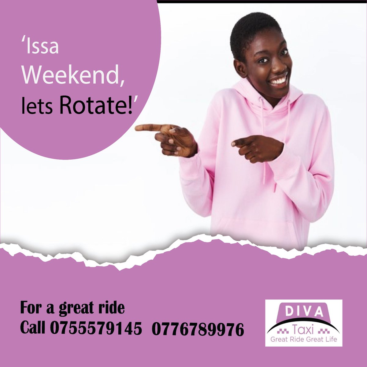 Coz issa weekend! Where to? We can't wait to serve you!
Call 0755579145