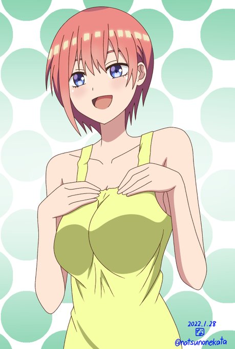 なつのねかた@お絵描き＆パグちゃん垢さんがTwitterに投稿した中野一花(五等分の花嫁)のイラスト。