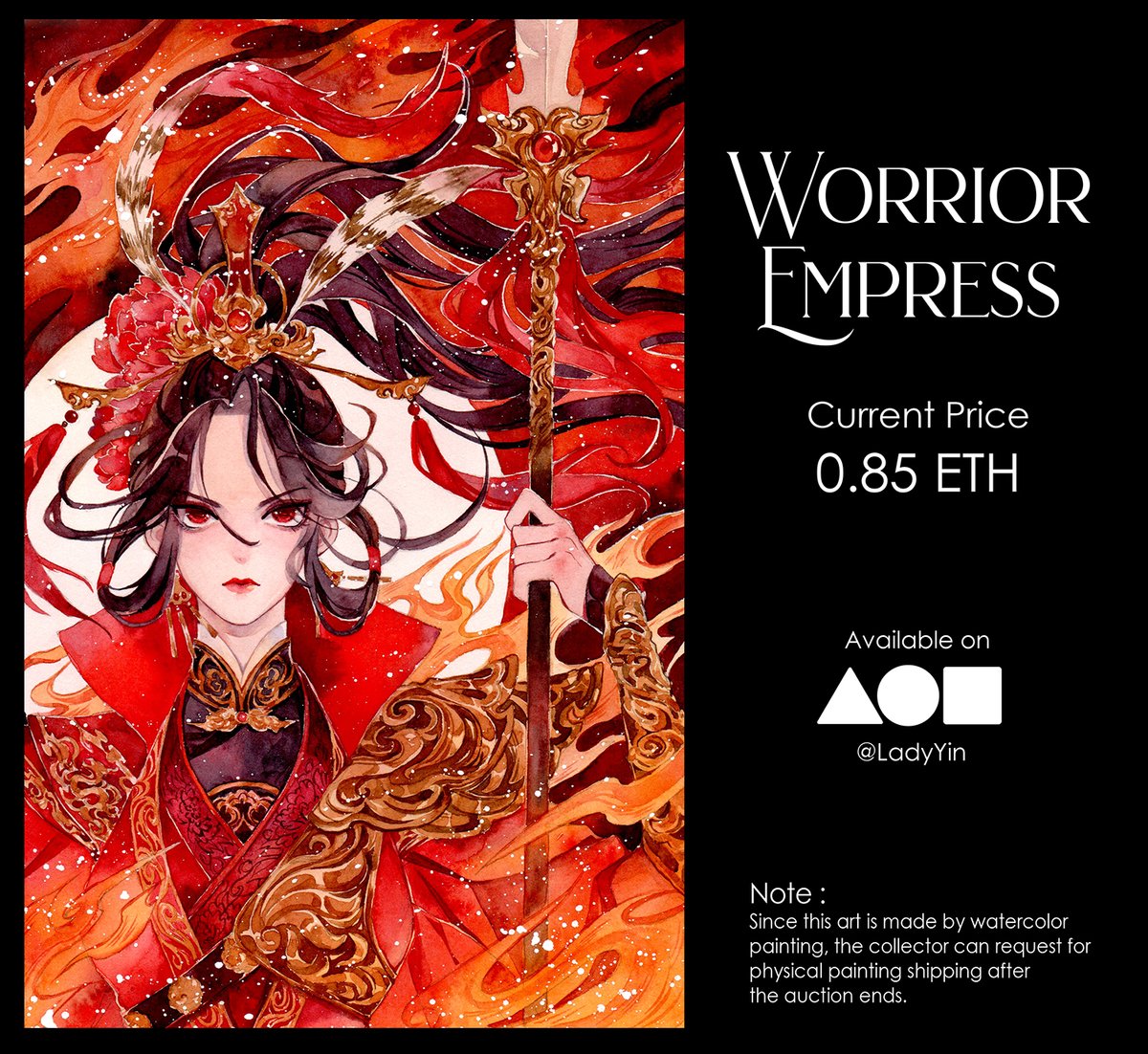 Ladyyin_Nft's tweet photo. This is a bit early than I planned but I just listed 'Warrior Empress' on @withfnd 🔥Please take a look here > https://t.co/5E1iKFN8zZ
This is the last piece on Foundation shared collection. I'll come up with my own collection soon. Thank you so much for your attentions!! ❤️‍🔥 https://t.co/RscFcMZ2mm