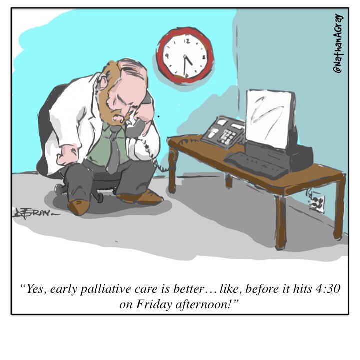 NathanAGray's tweet image. Friday reminder that early palliative care involvement is better! #hapc