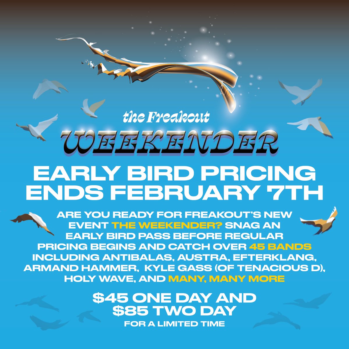 freakoutrecords's tweet photo. GET UR EARLY BIRD TIX TODAY https://t.co/Vmquhre3Dz