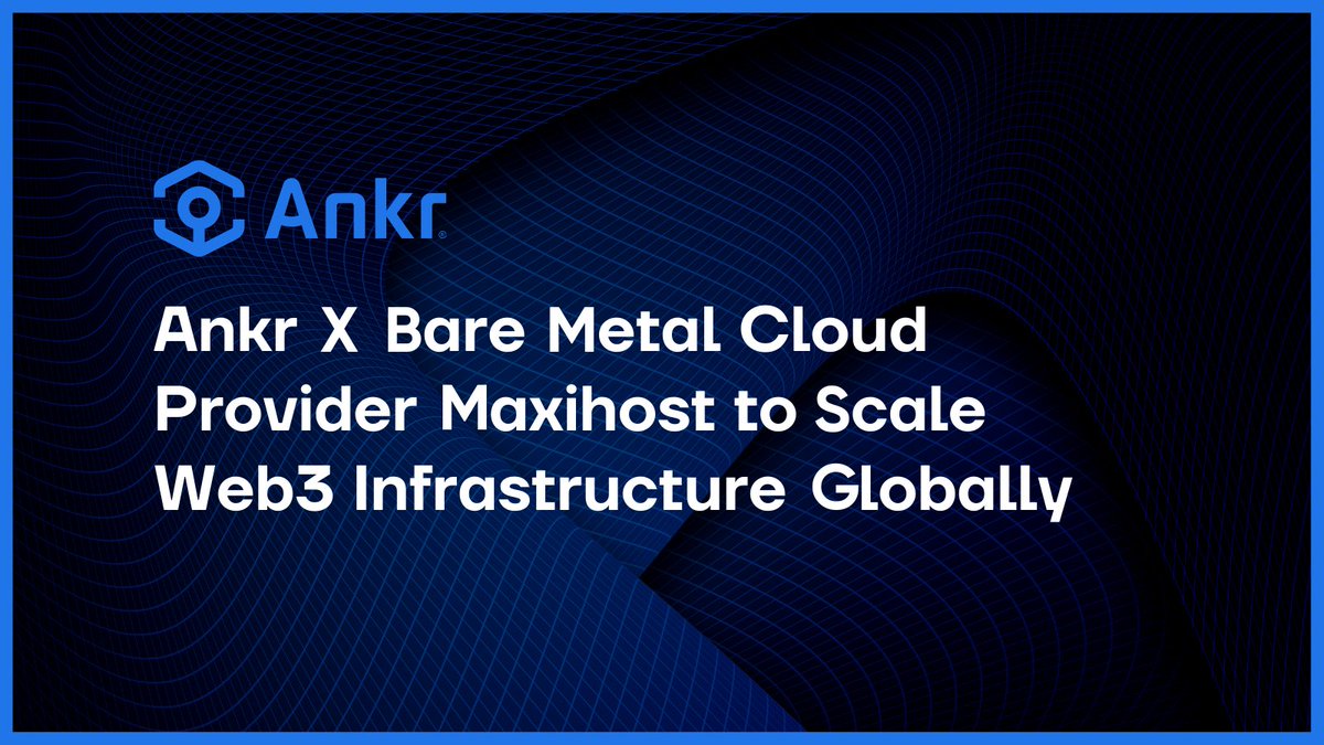 blockchainrptr's tweet photo. #Ankr And #Maxihost Partner To Further #Web3 Growth
BY: Max Clark
https://t.co/NvMoQWAifI
#Altcoin #Bitcoin #Blockchain #BTC #Crypto #Cryptocurrency #DeFi $ANKR @ankr @maxihost https://t.co/2Ux27cSA4f