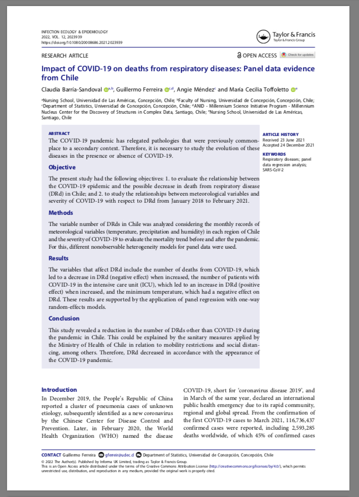 Publicación realizada por Investigadores de Universidad de Concepción y Universidad de las Américas; en la Región del Biobío, Chile.
<a href="/udeconcepcion/">Universidad de Concepción</a> @doctoradoenfermeriaudec <a href="/UDLAInvestiga/">Investigación UDLA</a> <a href="/SaludSocUDLA/">Facultad de Salud y Ciencias Sociales UDLA</a> <a href="/UDLA_CL/">UDLAChile</a> <a href="/D_DocenteUDLA/">Desarrollo Docente UDLA</a> <a href="/midas_chile/">Descubriendo Estructuras en Datos Complejos</a>
doi.org/10.1080/200086…