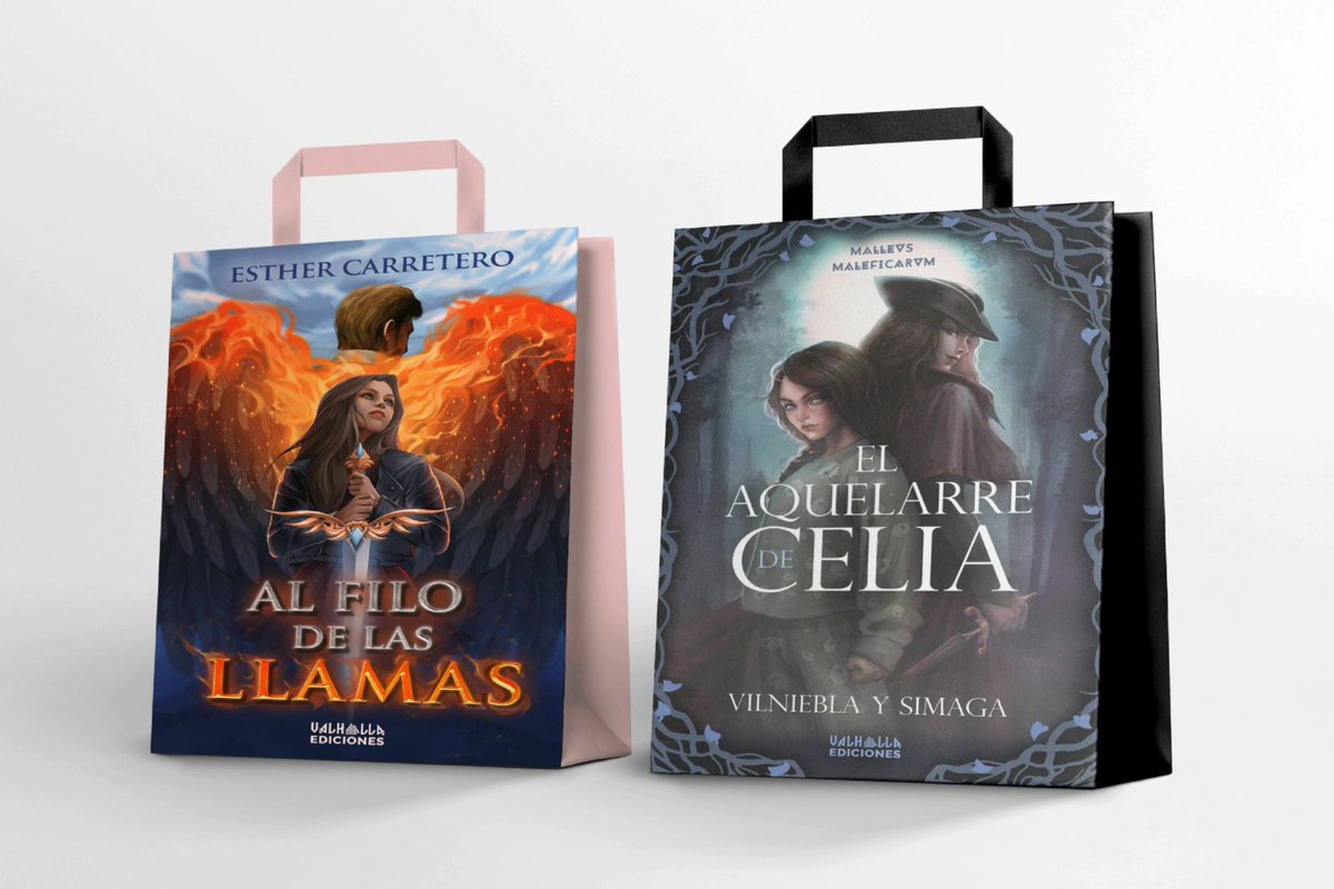 therobluezar's tweet photo. Otra combinación con la que tentaros...

🛍 En una bolsa, el thriller sobrenatural de #ElAquelarreDeCelia, de @vilniebla y @simagafake 

🛍 En otra, fantasía urbana con #AlFiloDeLasLlamas

¿Por qué elegir una si podéis conseguir las dos en @Valhallalibros? ¡Y te ahorras el envío! https://t.co/bL7Wpn6ofj