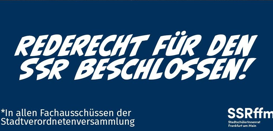 HannesFFM's tweet photo. Der Stadtschüler:innenrat hat seit gestern ein #Rederecht in allen Fachauschüssen der #Frankfurt|er Stadtverordnetenversammlung. Es ist ein wichtiger Schritt für mehr Beteiligung - auch wenn wir uns noch mehr hätten vorstellen können. https://t.co/9ik6UrR5D6 https://t.co/SeMftsFKAx