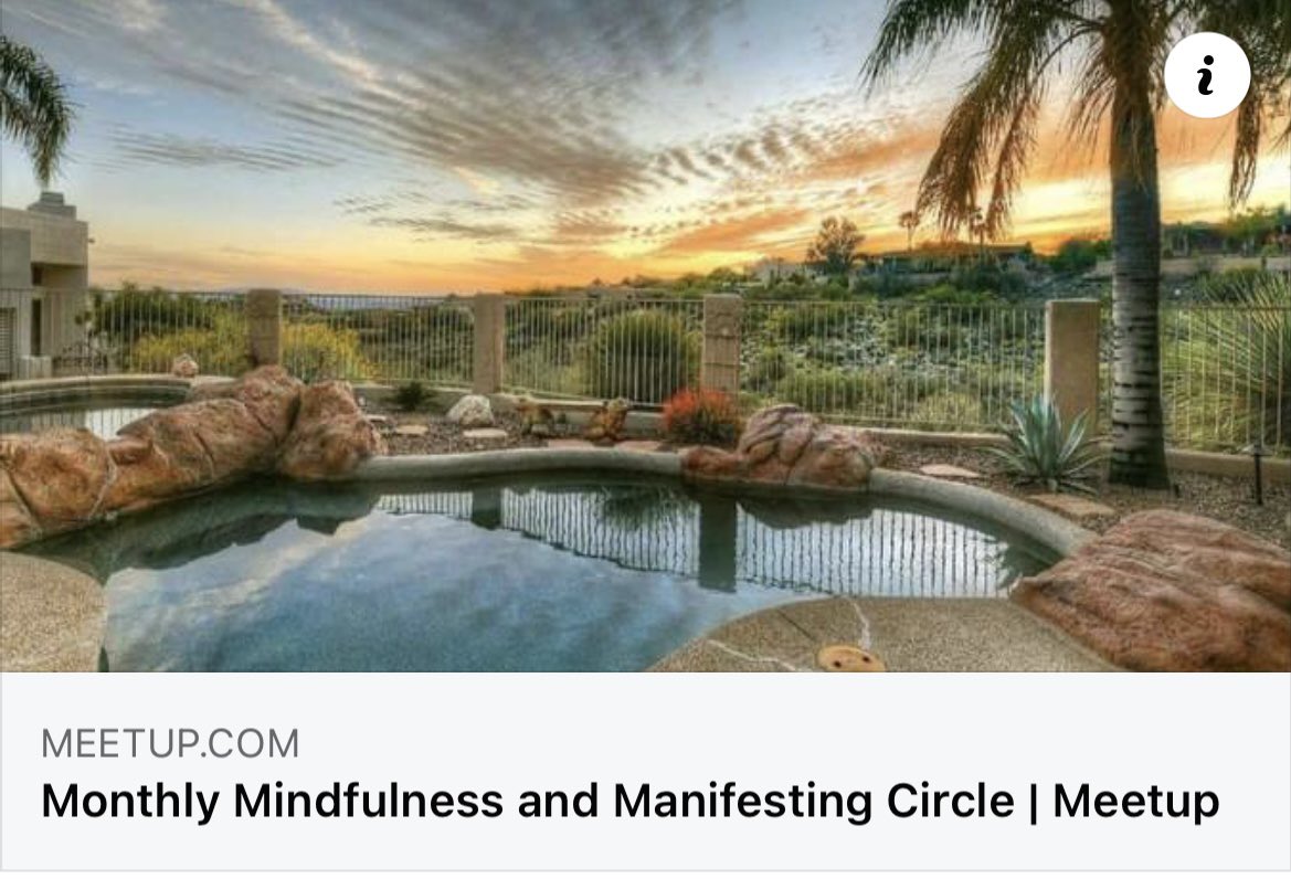 Got Meditation? Join me tomorrow for my monthly Mindfulness and Manifesting Circle—FREE and on Zoom ⭐️❤️🌈 meetup.com/meditation-and…
