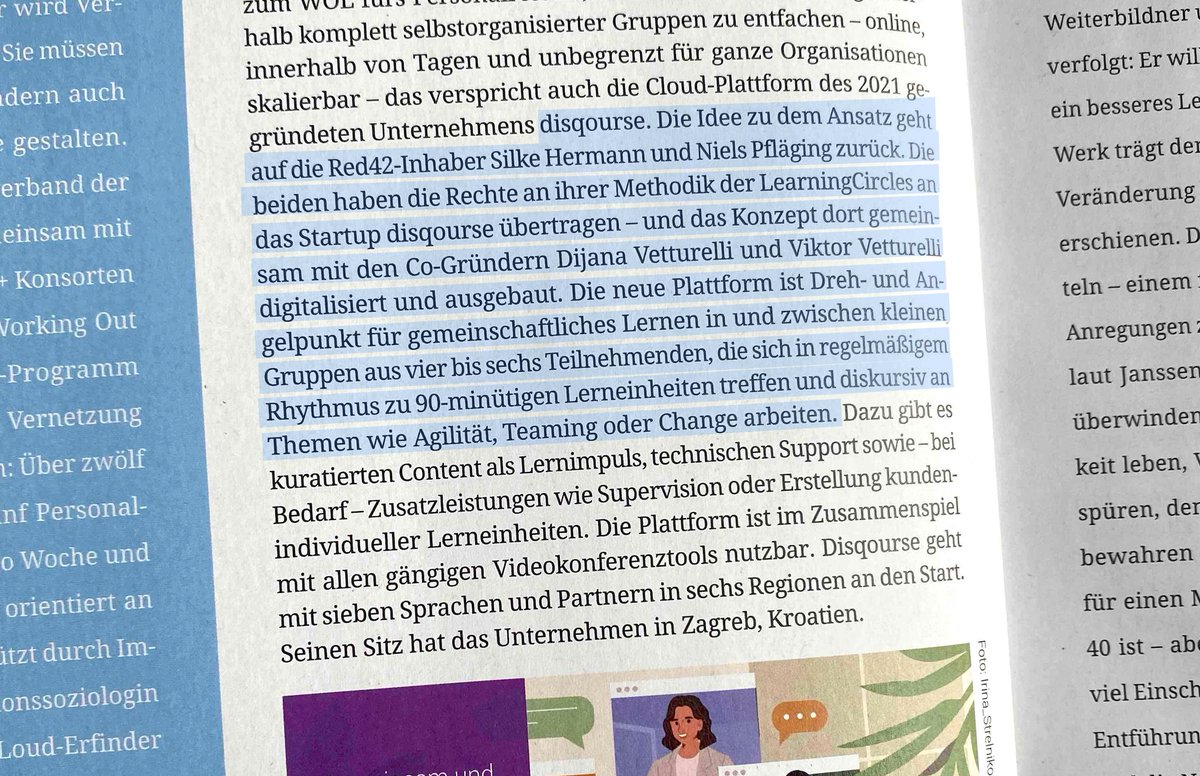 Yay! @disqourse_ wird in der aktuellen Ausgabe der Zeitschrift #managerseminare gewürdigt! Die Redaktion betont korrekt: Selbstorganisation durch selbstorganisiertes Lernen liegt voll im Trend. Noch dazu ist #disqourse zeit- &amp; kostensparend und skaliert unendlich. Wir freuen uns!